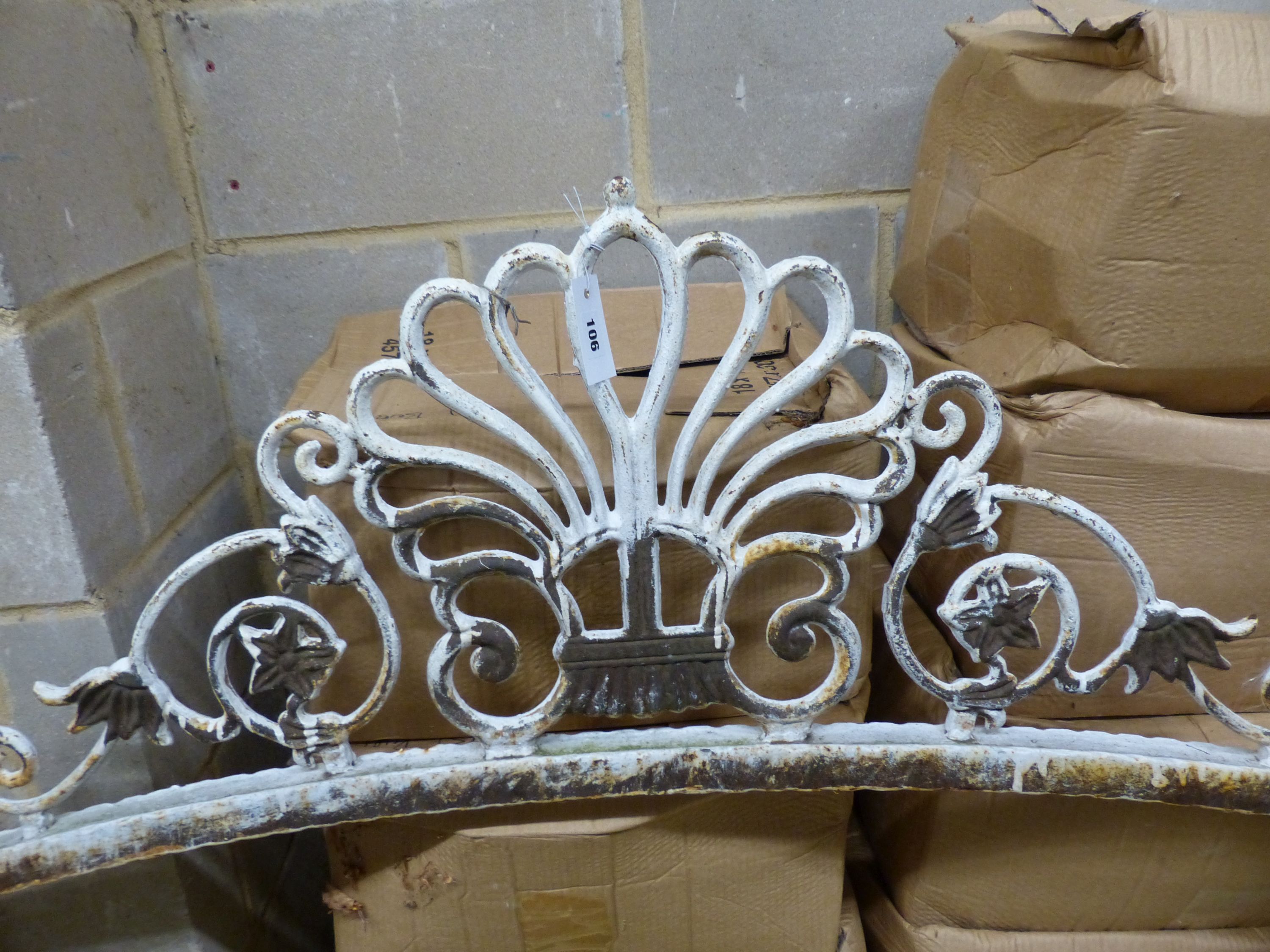 A wrought iron archway, width 168cm